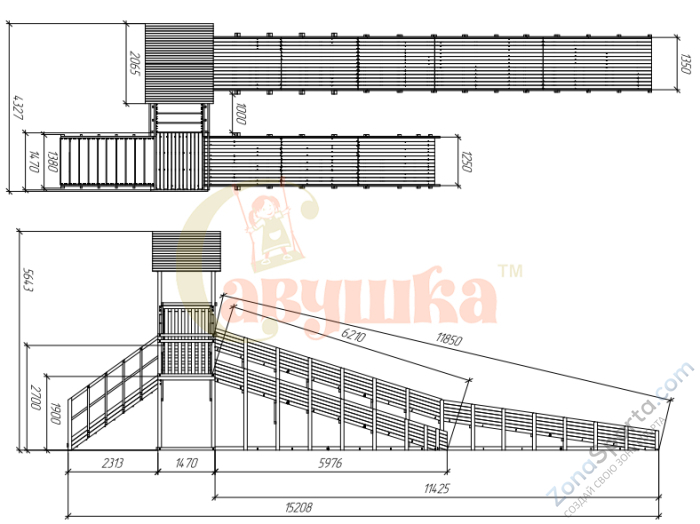 Зимняя горка Савушка Зима 9/2