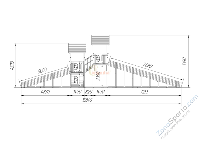 Зимняя горка Савушка Зима Wood 7/4