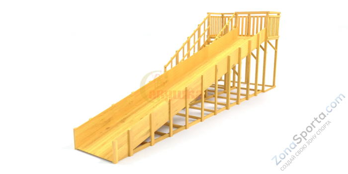 Зимняя горка Савушка Зима Wood-8