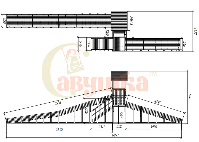Зимняя горка Савушка Зима Wood 9/3